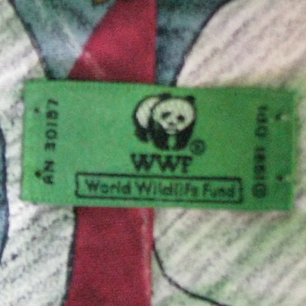 Vintage World Wildlife Fund Silk Necktie